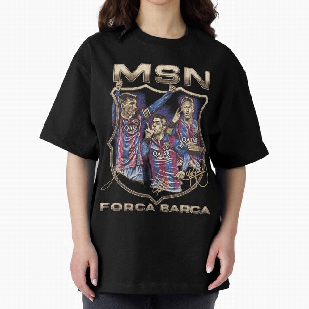 MSN of Barcelona Classic T-Shirt Honor the Football Icons of Match Day Hype around FIFA World Cup 2026 USA Canada Mexico, Messi and Cristiano Ronaldo, Argentina, Classic Soccer Heritage, Championship Pressure, Fan Loyalty and International Pride;