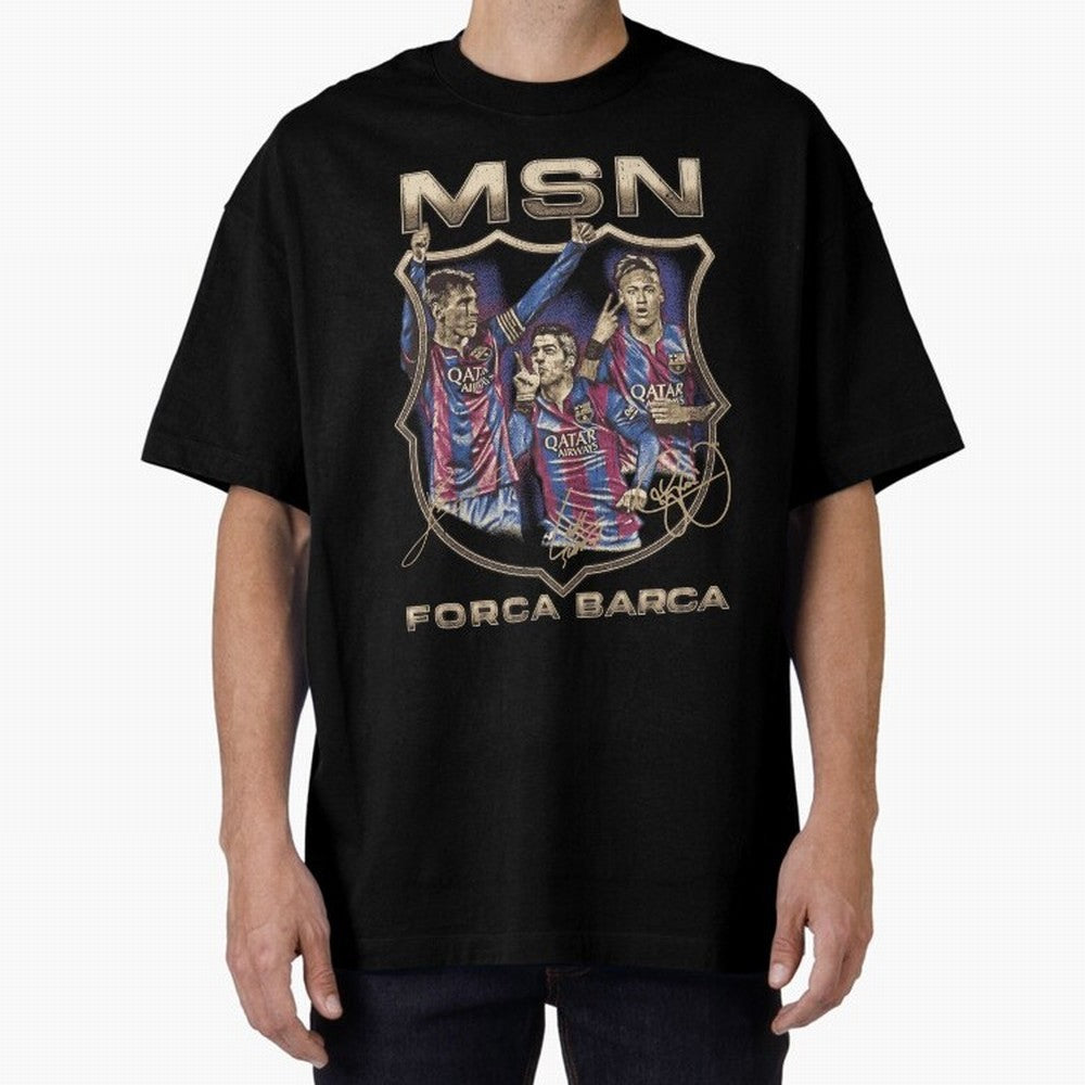 MSN of Barcelona Classic T-Shirt Honor the Football Icons of Match Day Hype around FIFA World Cup 2026 USA Canada Mexico, Messi and Cristiano Ronaldo, Argentina, Classic Soccer Heritage, Championship Pressure, Fan Loyalty and International Pride;