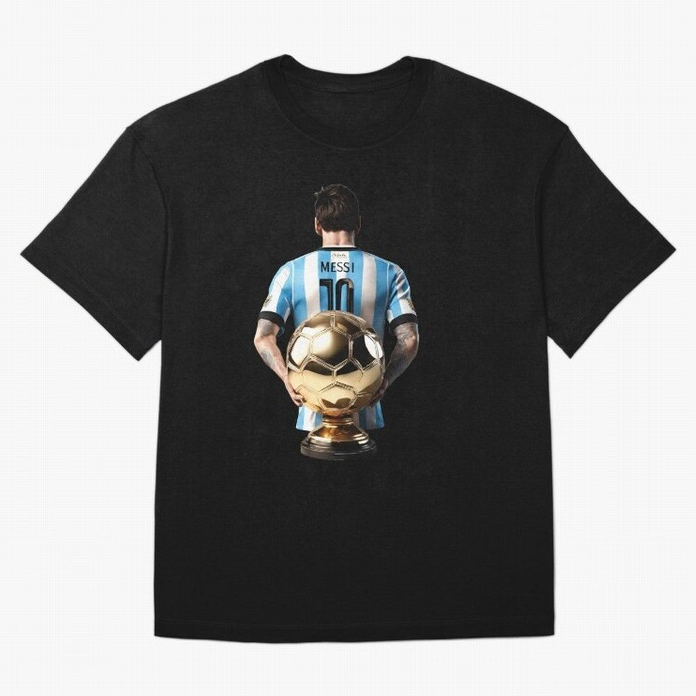 Soccer football lionel messi Barcellona Argentina illustration Oversized T-Shirt Relive the Noise and Pride of FIFA World Cup 2026 for Fans of Messi and Cristiano Ronaldo and Argentina and Brazil, Bringing Vintage Soccer Flavor, Modern Football
