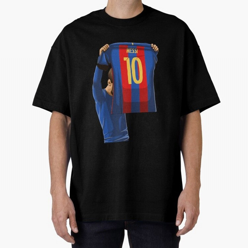Lionel Messi Oversized T-Shirt Fuel Your Fan Pride for Global Football Passion for FIFA World Cup 2026 USA Canada Mexico, Filled with CR7 and Messi, France and Portugal, Sports Nostalgia, International Competition, Famous Players and Unforgettable