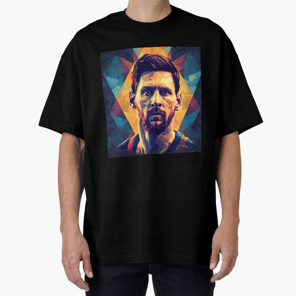 Lionel Messi Portrait Vector Art Classic T-Shirt Carry National Pride through Global Football Passion for FIFA World Cup 2026, Filled with Messi, CR7 and Mbappe, Argentina and Brazil, Stadium Chants, National Pride, Trophy Dreams and Unforgettable