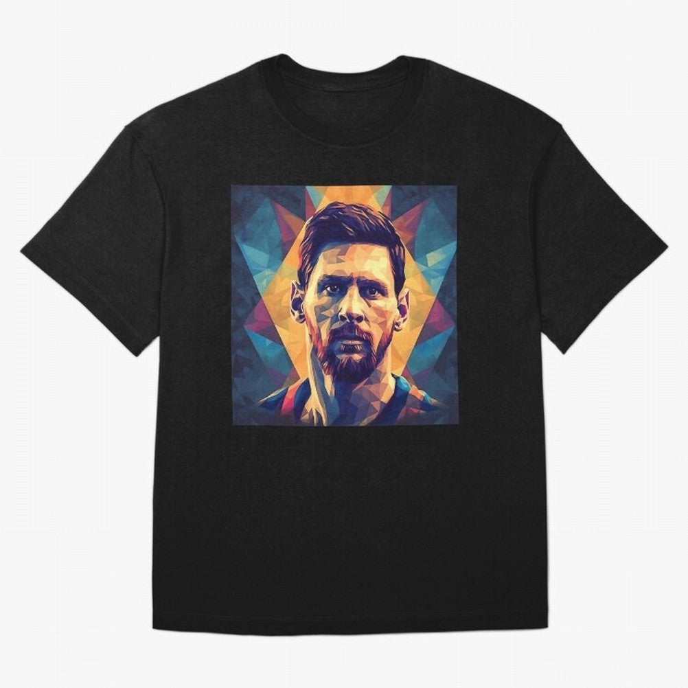 Lionel Messi Portrait Vector Art Classic T-Shirt Carry National Pride through Global Football Passion for FIFA World Cup 2026, Filled with Messi, CR7 and Mbappe, Argentina and Brazil, Stadium Chants, National Pride, Trophy Dreams and Unforgettable
