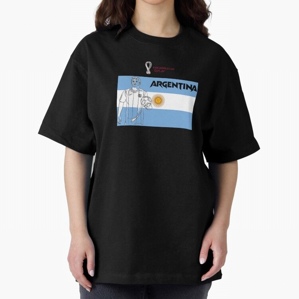 Argentina - FIFA World Cup - Qatar 2022 Oversized T-Shirt Fuel the Hype around the FIFA World Cup 2026 Group Stage Journey through Mbappe and Neymar Highlights, England, France and Netherlands Pride, Soccer Culture, Superstar Moments, National Team