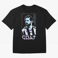 Lionel Messi Holographic Style Portrait art illustration Classic T-Shirt Relive the Noise and Pride of FIFA World Cup 2026 Group Stage for Fans of Messi, Neymar and Mbappe and England, France and Netherlands, Bringing Worldwide Fan Energy, Dramatic