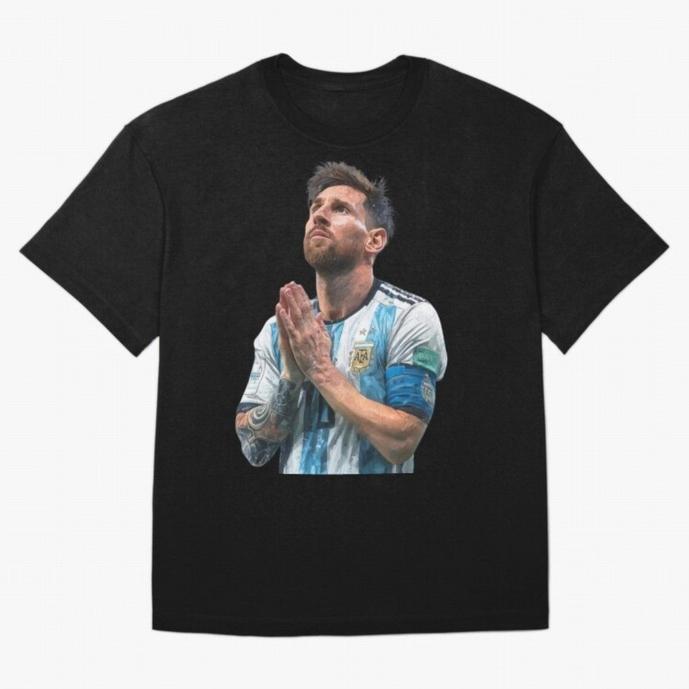 Argentina Messi Football Oversized T-Shirt Join the Global Buzz around Global Football Passion for FIFA World Cup 2026 USA Canada Mexico, Centered on Cristiano Ronaldo, Haaland and CR7, England, Championship Spirit, Famous Goals, Roaring Crowds and