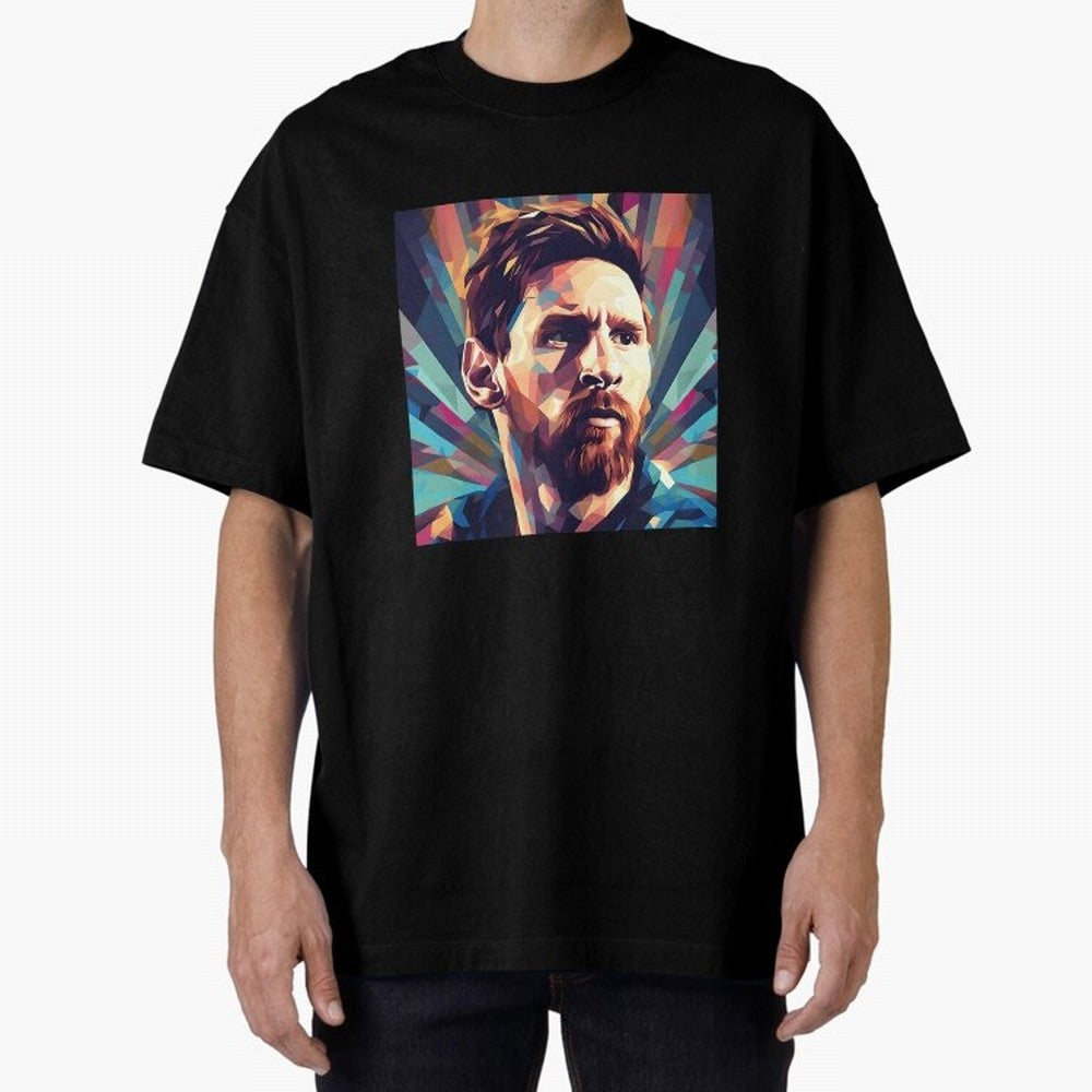 Lionel Messi Portrait Abstract Digital Football Player Classic T-Shirt Celebrate National Team Dreams in Match Day Hype around FIFA World Cup 2026 Group Stage, Messi and Cristiano Ronaldo, England, France and Netherlands, Football History, Final