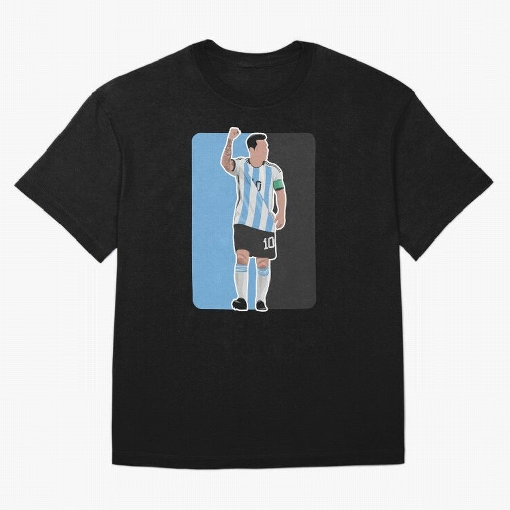 Messi World Cup 2022 Oversized T-Shirt Create the FIFA World Cup 2026 Group Stage Journey through Haaland Highlights, Brazil Pride, Champion Mindset, Group Stage Buzz, Knockout Tension and Passionate Fan Culture; Great for Supporters Who Love