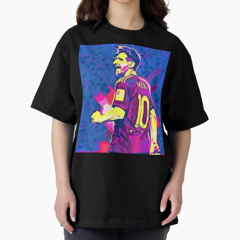 Lionel Messi art Oversized T-Shirt Bring Trophy Dreams to FIFA World Cup 2026 Group Stage Spirit, Featuring England, France and Netherlands, CR7 and Messi, Football Passion, Legendary Performances, Festival Vibes and Supporter Community; Ideal for