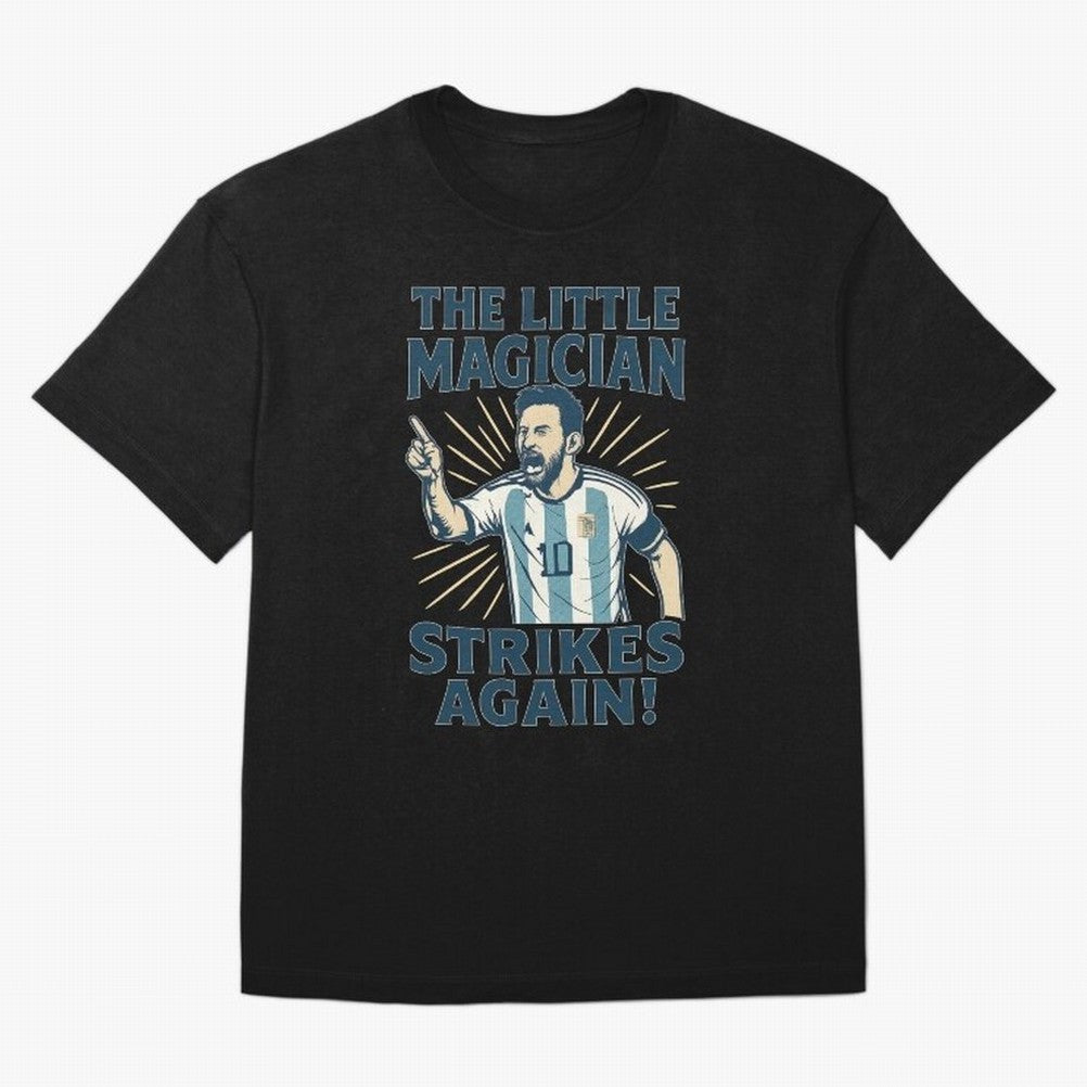 Messi - The Magician Oversized T-Shirt Bring World Football Passion into FIFA World Cup 2026 USA Canada Mexico Spirit, Inspired by France, Messi, Championship Spirit, Famous Goals, Roaring Crowds and International Football Unity; Ideal for