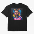 Vibrant Artistic Portrait of Lionel Messi (GOAT) - Digital painting (Version 4) Classic T-Shirt Celebrate the Magic of FIFA World Cup 2026 USA Canada Mexico for Fans of Messi, Neymar and Mbappe and Argentina, France and Brazil, Bringing Vintage
