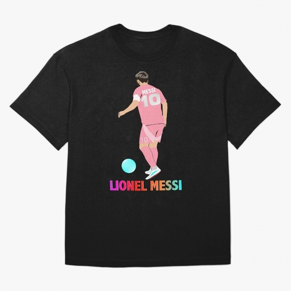Lionel Messi illustration Oversized T-Shirt Stand Out with Spirit from Global Football Passion for FIFA World Cup 2026 Group Stage, Capturing Neymar, Haaland and Cristiano Ronaldo, Argentina, France and Brazil, Champion Mindset, Group Stage Buzz,