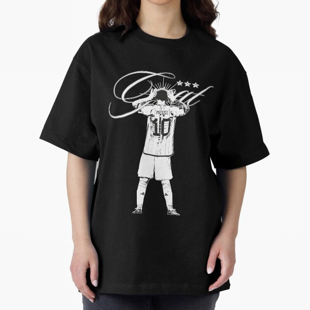Messi Argentina, GOAT Oversized T-Shirt Bring Trophy Dreams to the FIFA World Cup 2026 USA Canada Mexico Journey through Haaland and Mbappe Highlights, Portugal, Spain and Germany Pride, Tournament Hype, Historic Matchups, Family Viewing Parties