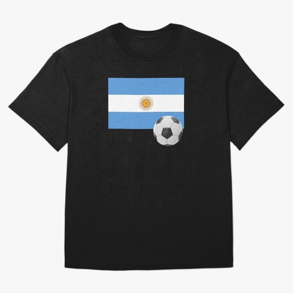 Flag of Argentina with a Football Oversized T-Shirt Show Your Stadium Side during the FIFA World Cup 2026 USA Canada Mexico Journey through Neymar Highlights, England, France and Netherlands Pride, Fan Favorite Moments, National Team Passion, Big