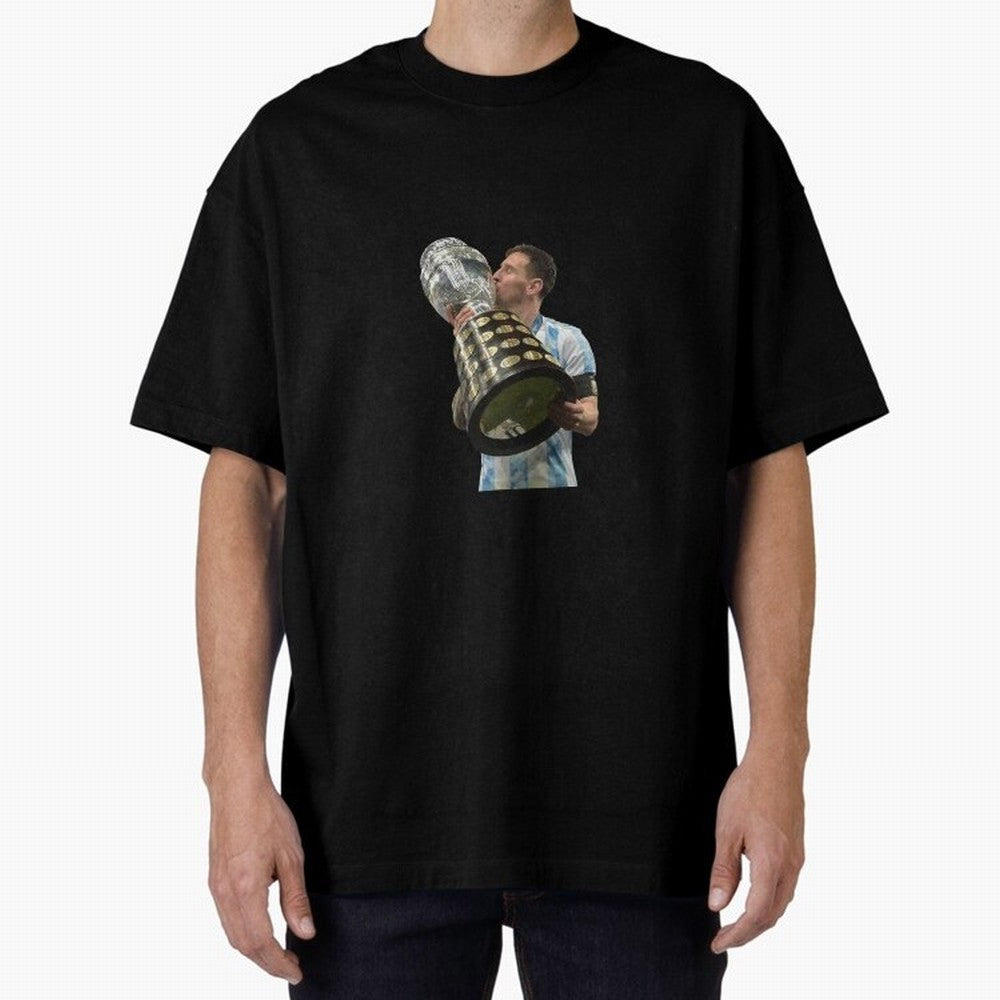 Messi Cup Oversized T-Shirt Support Your Favorite Stars during FIFA World Cup 2026 USA Canada Mexico Highlighting Haaland, England and Germany Energy, Classic Soccer Heritage, Championship Pressure, Fan Loyalty and International Pride; Great for