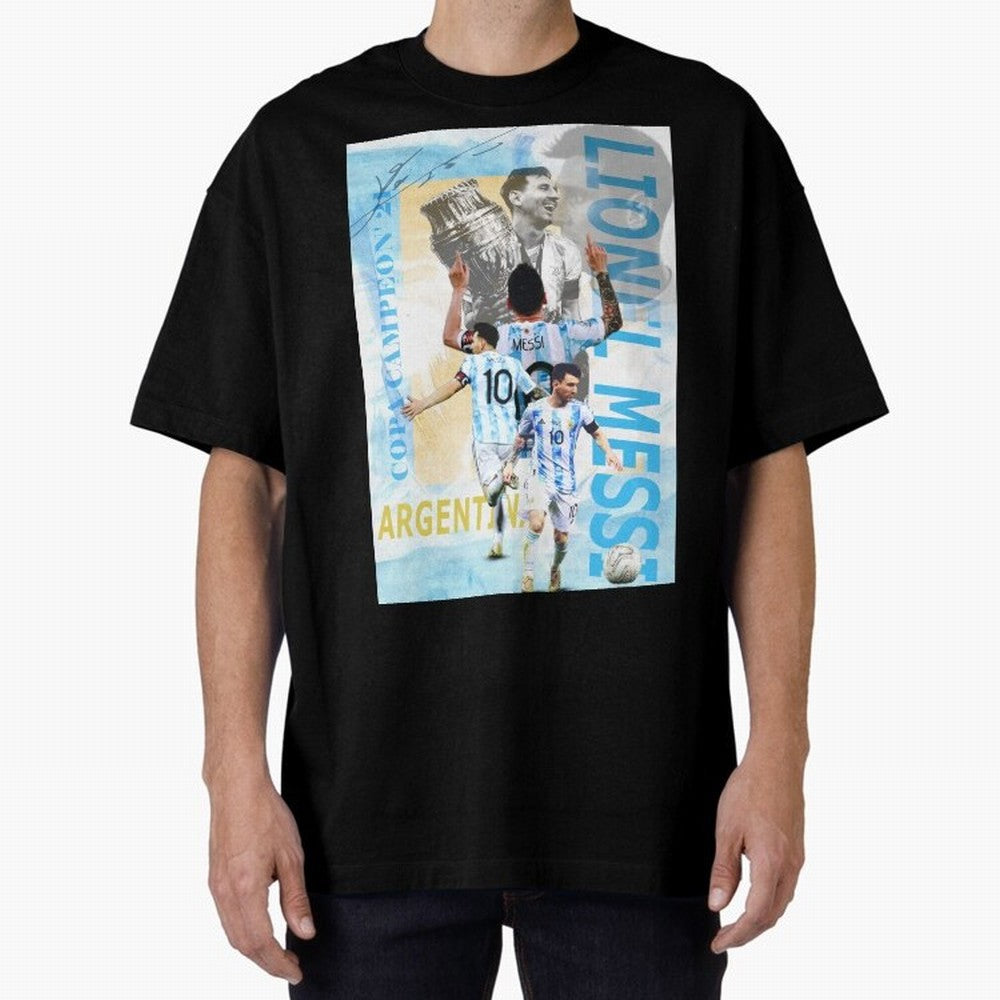 Lionel Messi Argentina Champion Poster Classic T-Shirt Celebrate Golden Goal Energy in FIFA World Cup 2026 Group Stage for Fans of Messi, CR7 and Mbappe and Argentina and Brazil, Bringing Stadium Chants, National Pride, Trophy Dreams and