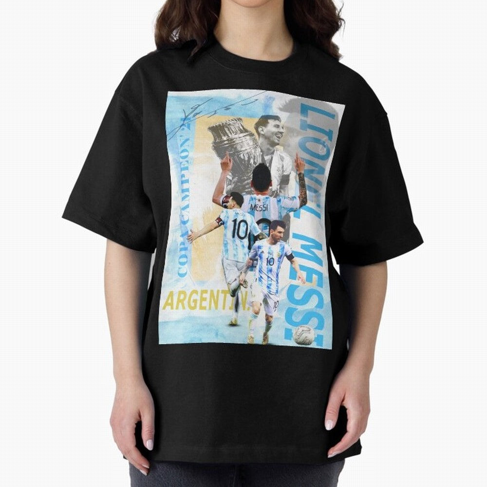Lionel Messi Argentina Champion Poster Classic T-Shirt Celebrate Golden Goal Energy in FIFA World Cup 2026 Group Stage for Fans of Messi, CR7 and Mbappe and Argentina and Brazil, Bringing Stadium Chants, National Pride, Trophy Dreams and