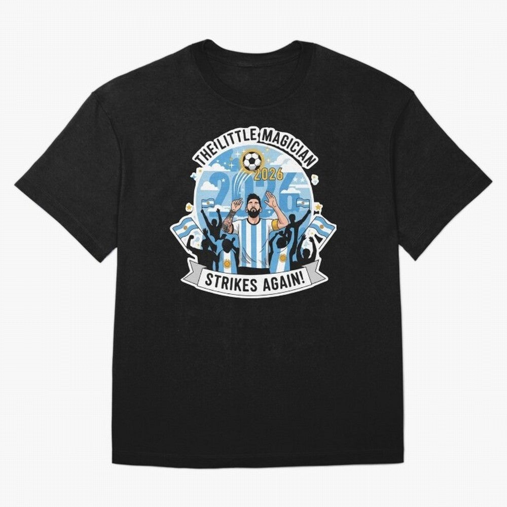 Messi - the little magician strikes again Classic T-Shirt Celebrate Football Heritage in Global Football Passion for FIFA World Cup 2026 USA Canada Mexico, Inspired by Neymar, England and Germany, Classic Soccer Heritage, Championship Pressure, Fan