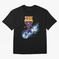 FC Barcelona Champs - The Goat Edition Oversized T-Shirt Celebrate Global Passion for FIFA World Cup 2026 Centered on Messi and Cristiano Ronaldo, Spain Energy, Worldwide Fan Energy, Dramatic Goals, Stadium Lights and Championship Celebrations;