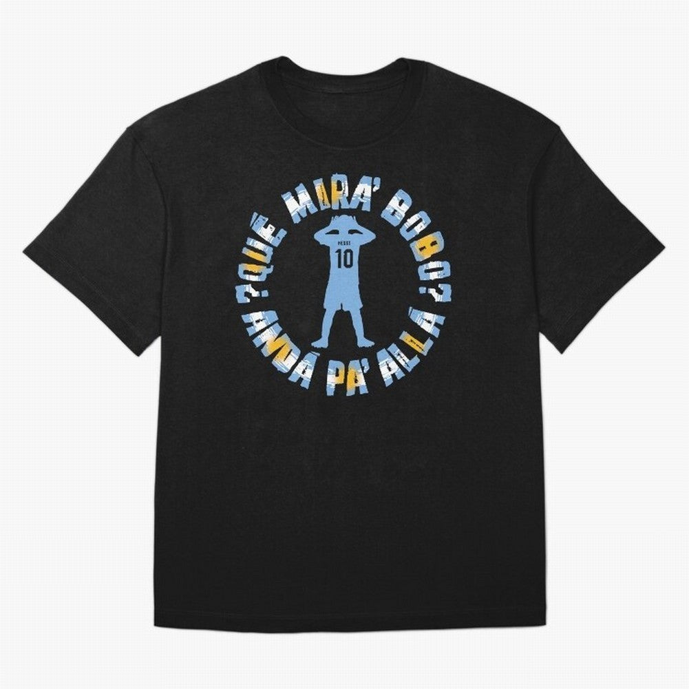 Que Mira, Bobo? - Messi Oversized T-Shirt Bring Retro Soccer Energy to Global Football Passion for FIFA World Cup 2026 USA Canada Mexico, Centered on CR7, Brazil, Championship Spirit, Famous Goals, Roaring Crowds and International Football Unity;