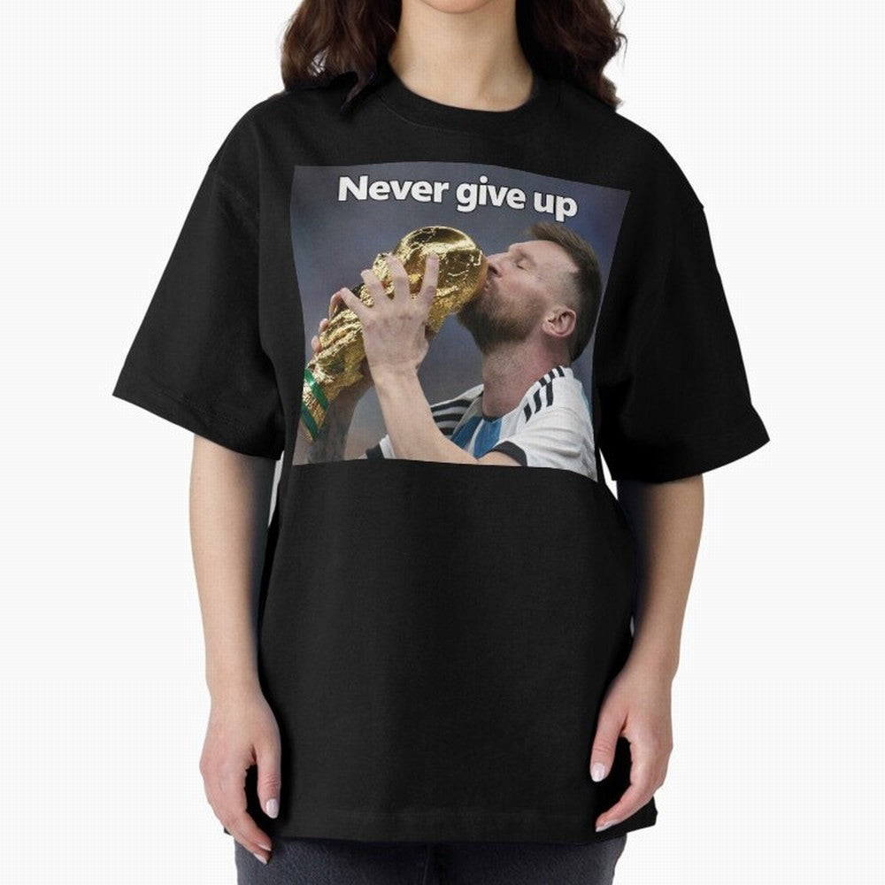 Messi Oversized T-Shirt Carry Global Football Passion for FIFA World Cup 2026, Connected to Messi, Brazil, Football Festival Excitement, Trophy Ambitions, Country Rivalries and Star Player Buzz; Perfect for Fans, Collectors, Family Gatherings,