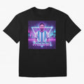 ?Argentina Football Legend Messi Cyberpunk Retro Futurist Design (Version 5) Classic T-Shirt Share Global Football Passion for FIFA World Cup 2026, Celebrating Neymar, England, France and Netherlands, Championship Spirit, Famous Goals, Roaring