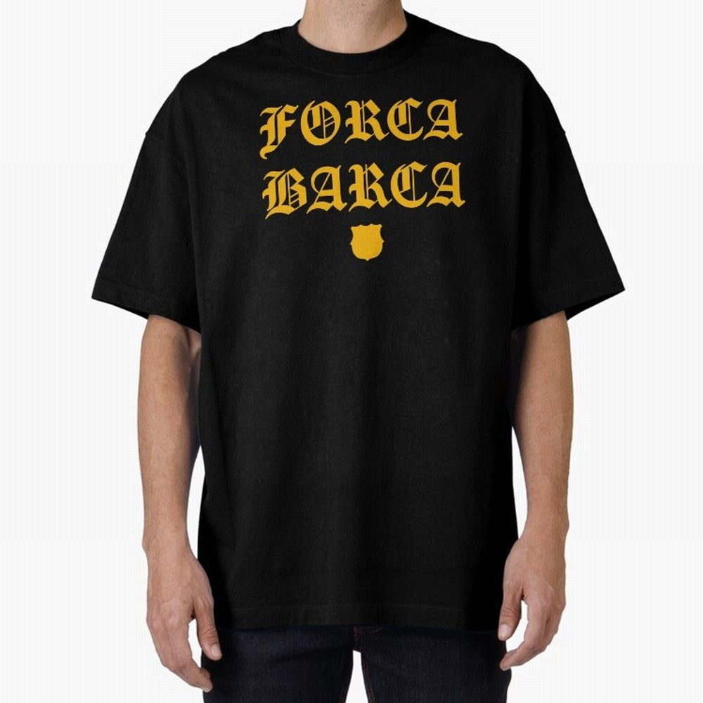 Forca Barca Oversized T-Shirt Feel FIFA World Cup 2026 Group Stage for Fans of Cristiano Ronaldo, Haaland and CR7 and Argentina and Brazil, Bringing Stadium Chants, National Pride, Trophy Dreams and Unforgettable Football Memories; Perfect for
