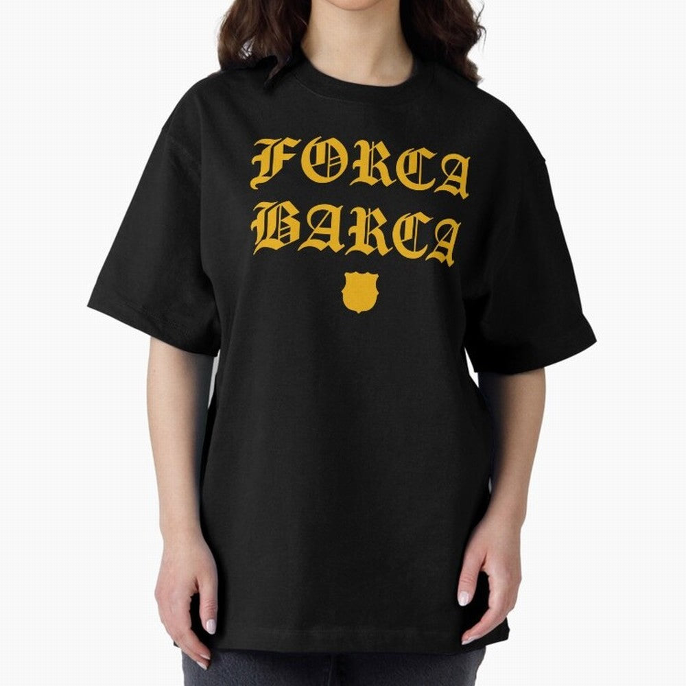Forca Barca Oversized T-Shirt Feel FIFA World Cup 2026 Group Stage for Fans of Cristiano Ronaldo, Haaland and CR7 and Argentina and Brazil, Bringing Stadium Chants, National Pride, Trophy Dreams and Unforgettable Football Memories; Perfect for