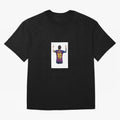 Lionel Messi Celebration Outline Barcelona FC Oversized T-Shirt Show Match Day Excitement for Match Day Hype around FIFA World Cup 2026, Messi, Neymar and Mbappe, England, France and Netherlands, Champion Mindset, Group Stage Buzz, Knockout Tension