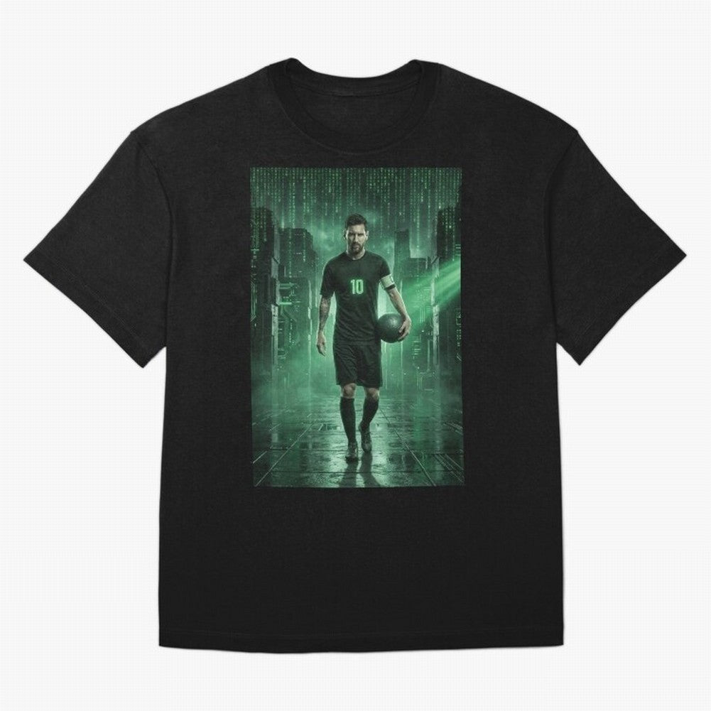 The Legend Lionel Messi Inside The Matrix Realm (Version 2) Classic T-Shirt Cheer through Every Moment of the FIFA World Cup 2026 USA Canada Mexico Journey through Cristiano Ronaldo Highlights, Brazil, Portugal and Argentina Pride, Goal Celebration