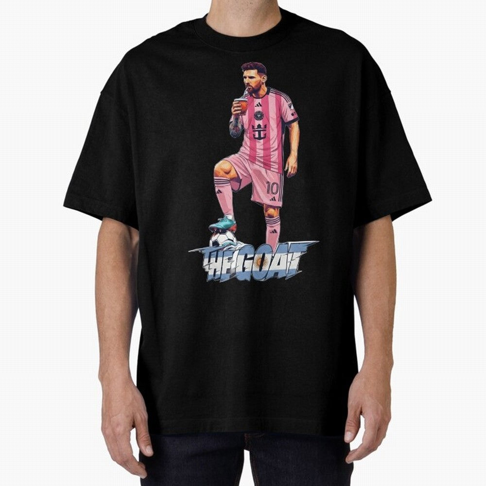 Messi Drawing Style Drinking Mate ¨C The Goat Design - Inter Miami Classic T-Shirt Feel the FIFA World Cup 2026 Group Stage Journey through Messi and Cristiano Ronaldo Highlights, Argentina and Brazil Pride, Match Day Excitement, Supporter Culture,