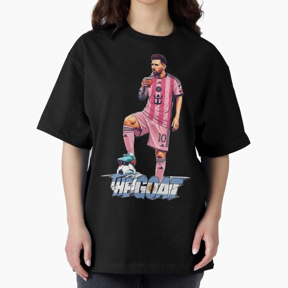Messi Drawing Style Drinking Mate ¨C The Goat Design - Inter Miami Classic T-Shirt Feel the FIFA World Cup 2026 Group Stage Journey through Messi and Cristiano Ronaldo Highlights, Argentina and Brazil Pride, Match Day Excitement, Supporter Culture,