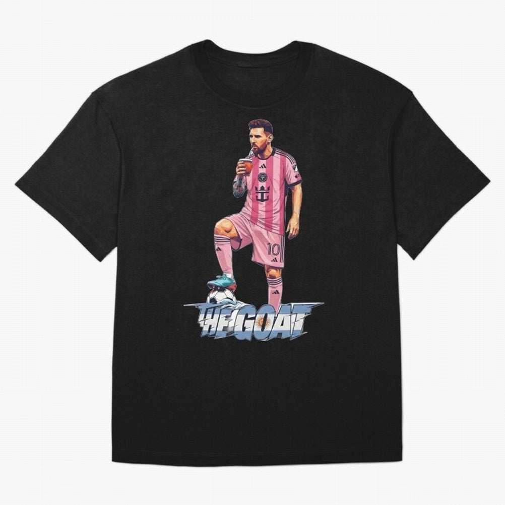 Messi Drawing Style Drinking Mate ¨C The Goat Design - Inter Miami Classic T-Shirt Feel the FIFA World Cup 2026 Group Stage Journey through Messi and Cristiano Ronaldo Highlights, Argentina and Brazil Pride, Match Day Excitement, Supporter Culture,