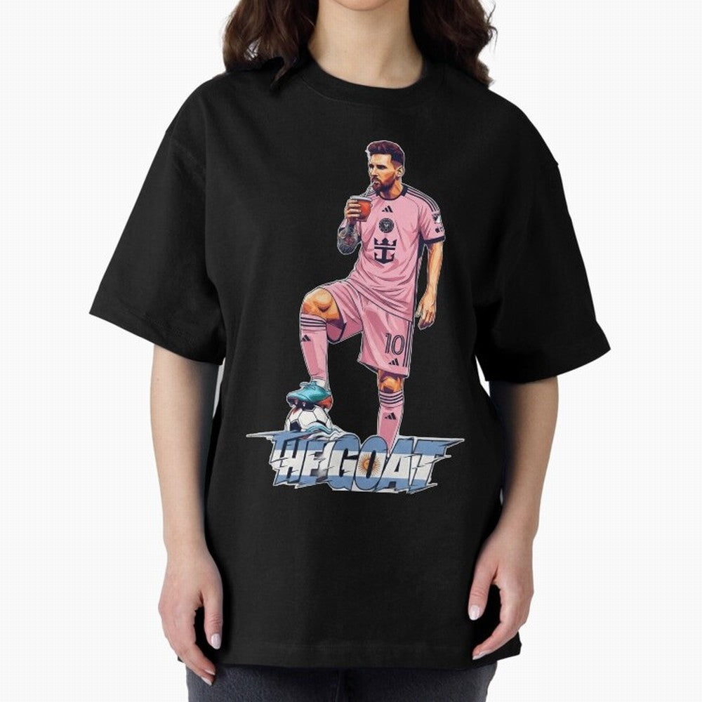Messi Illustrated Style Drinking Mate ¨C Design by The Goat - Inter Miami Classic T-Shirt Celebrate Football Dreams Across FIFA World Cup 2026 USA Canada Mexico Spirit, Built around Spain, CR7, Stadium Memories, Football Loyalty, International