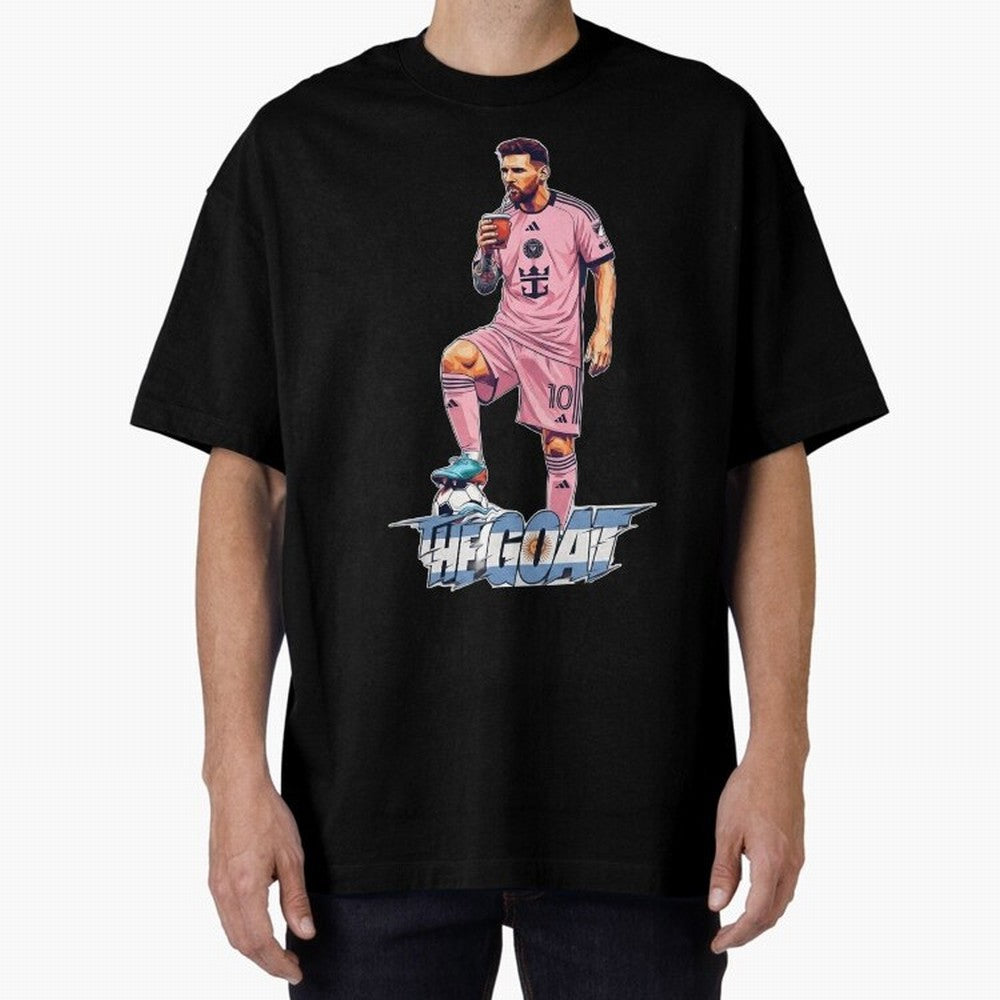 Messi Illustrated Style Drinking Mate ¨C Design by The Goat - Inter Miami Classic T-Shirt Celebrate Football Dreams Across FIFA World Cup 2026 USA Canada Mexico Spirit, Built around Spain, CR7, Stadium Memories, Football Loyalty, International