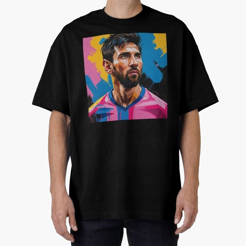 Vibrant Artistic Digital Painting Portrait of Lionel Messi (GOAT) Classic T-Shirt Celebrate Rivalries and Pride in Match Day Hype around FIFA World Cup 2026, Cristiano Ronaldo, France and Portugal, Game Day Rituals, Football Legends, Country Pride