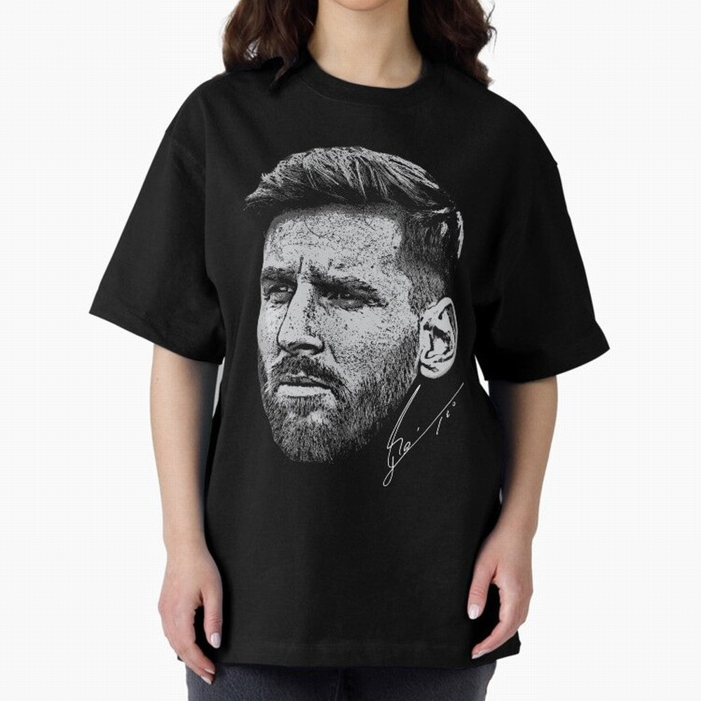 Lionel Messi Signed Boxy T-Shirt Represent FIFA World Cup 2026 Group Stage Driven by Neymar, Haaland and Cristiano Ronaldo, Brazil Energy, Retro Football Energy, Iconic Rivalries, Trophy Chase Drama and Stadium Atmosphere; Ideal for Passionate Fans
