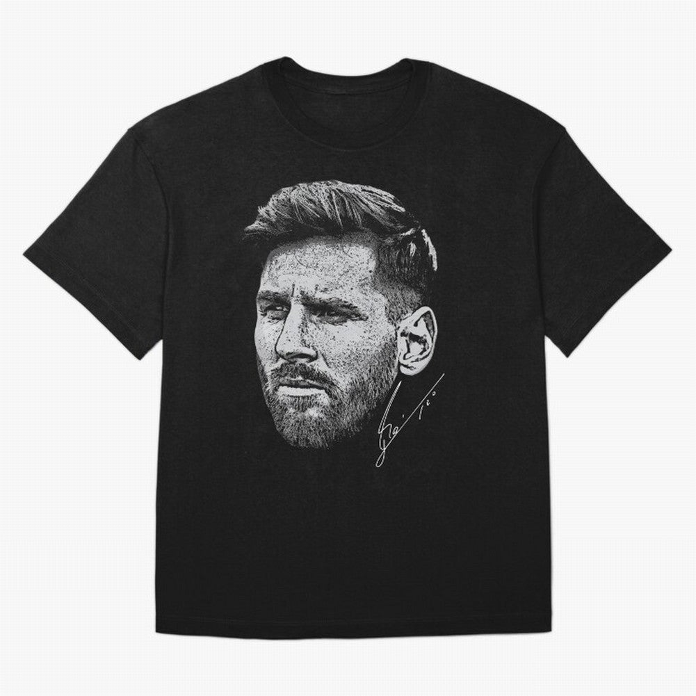 Lionel Messi Signed Boxy T-Shirt Represent FIFA World Cup 2026 Group Stage Driven by Neymar, Haaland and Cristiano Ronaldo, Brazil Energy, Retro Football Energy, Iconic Rivalries, Trophy Chase Drama and Stadium Atmosphere; Ideal for Passionate Fans