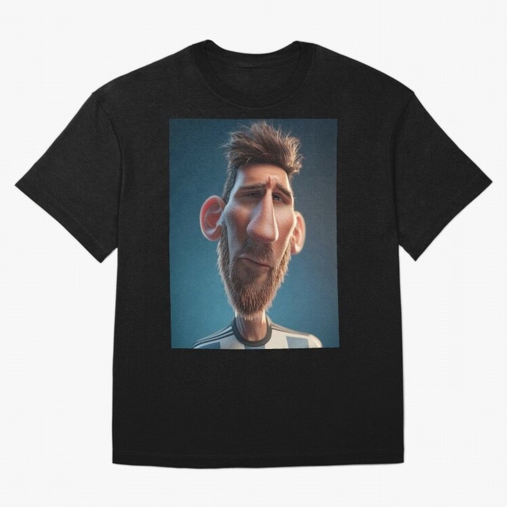 Lionel Messi Funny Soccer Cartoon Football Star Oversized T-Shirt Show Your Tournament Heart for the FIFA World Cup 2026 USA Canada Mexico Journey through Messi, Neymar and Mbappe Highlights, England and Germany Pride, Stadium Chants, National