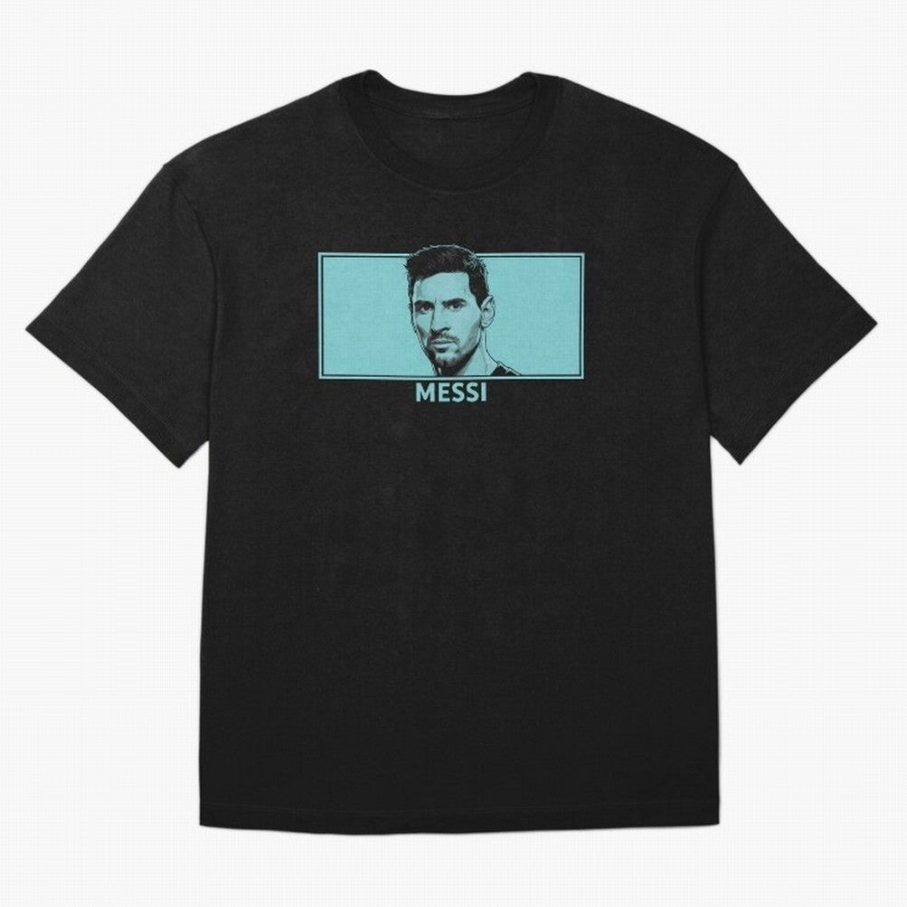 Messi Portrait - The Legend of Football Classic T-Shirt Live the Energy of the FIFA World Cup 2026 USA Canada Mexico Journey through Neymar Highlights, Brazil Pride, Worldwide Fan Energy, Dramatic Goals, Stadium Lights and Championship