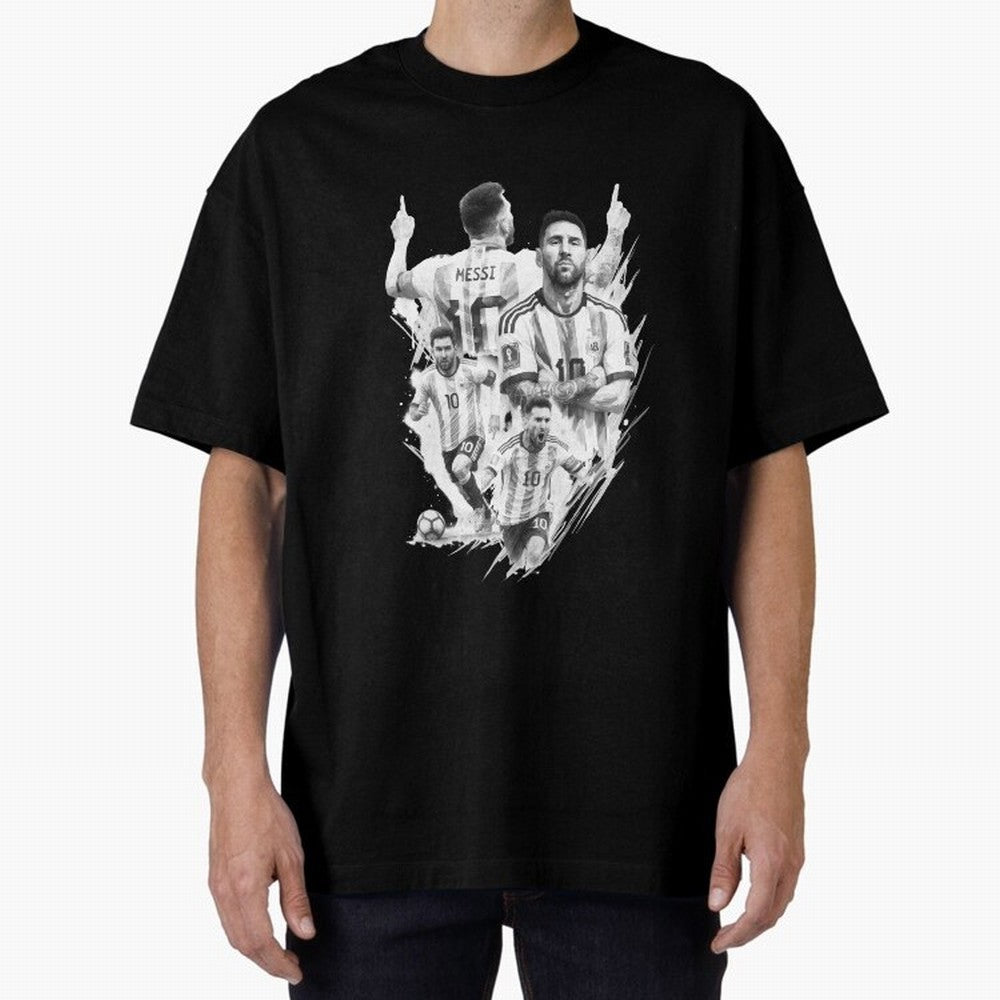 BLACK WHITE Lionel Messi watercolor illustration Classic T-Shirt Create Global Football Passion for FIFA World Cup 2026 USA Canada Mexico, Featuring CR7, England, France and Netherlands, Tournament Hype, Historic Matchups, Family Viewing Parties