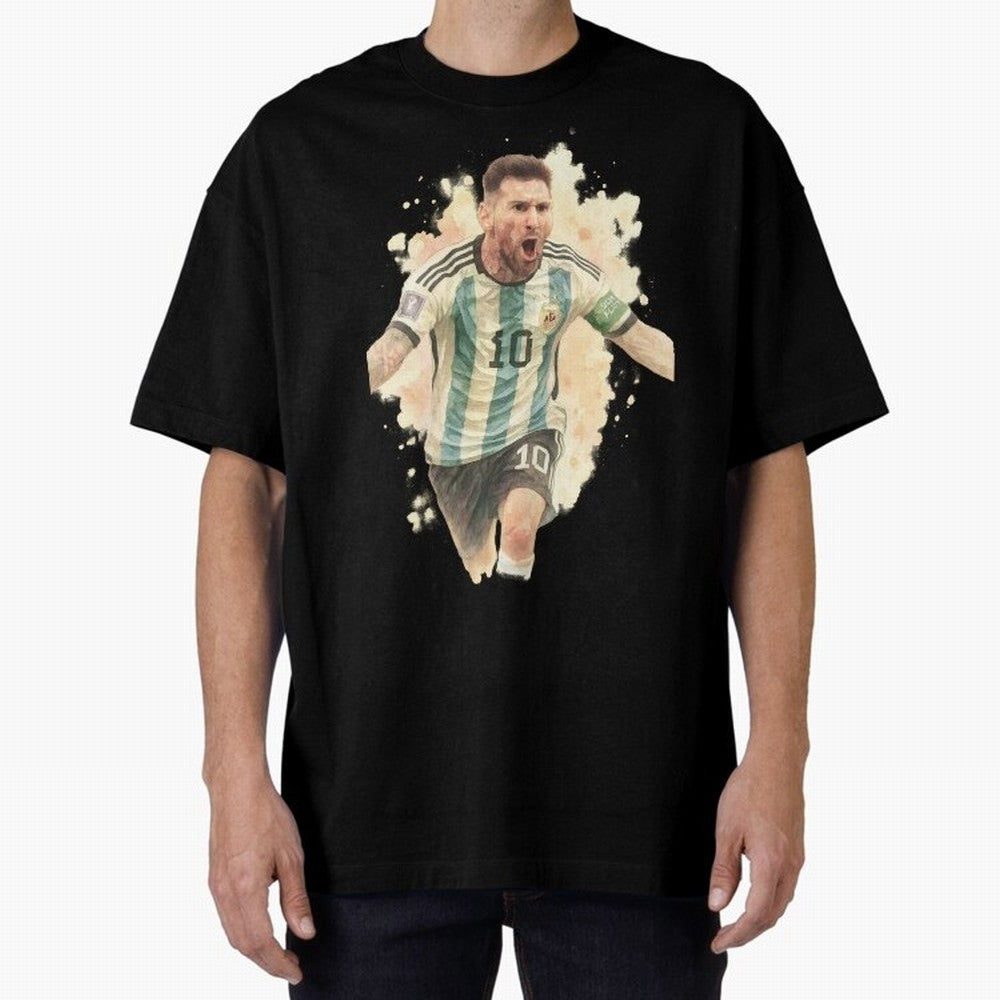 Goaaal Lionel Messi watercolor illustration Classic T-Shirt Show Your Love for Global Football Passion for FIFA World Cup 2026 Group Stage, Made for Cristiano Ronaldo, France and Portugal, Soccer Culture, Superstar Moments, National Team Dreams and