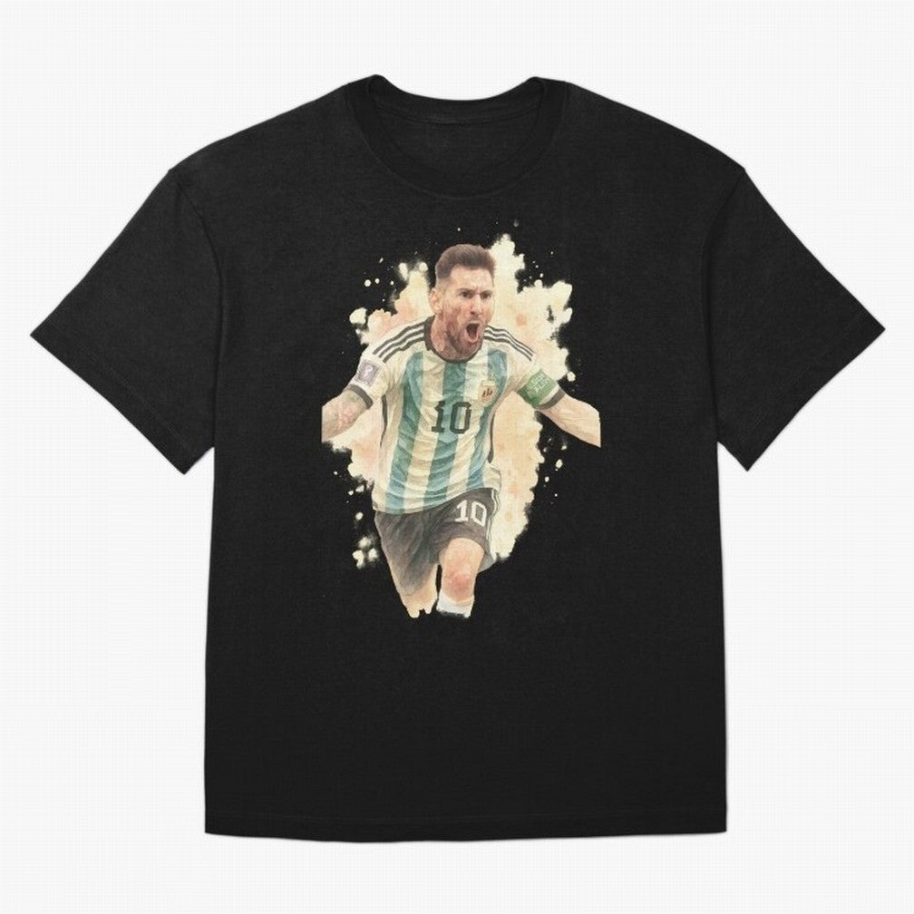 Goaaal Lionel Messi watercolor illustration Classic T-Shirt Show Your Love for Global Football Passion for FIFA World Cup 2026 Group Stage, Made for Cristiano Ronaldo, France and Portugal, Soccer Culture, Superstar Moments, National Team Dreams and
