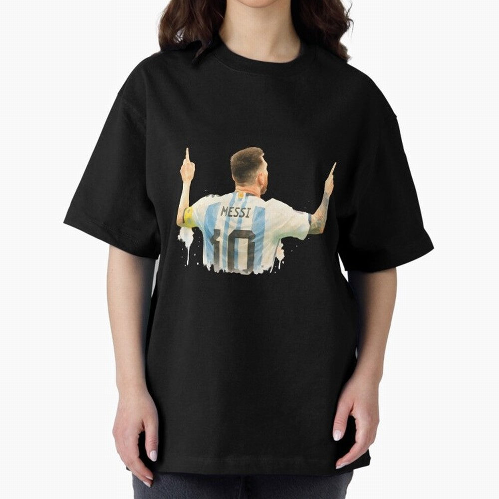 celebration Lionel Messi watercolor illustration Classic T-Shirt Fuel Your Fan Pride for Global Football Passion for FIFA World Cup 2026 USA Canada Mexico, Capturing Messi, France and Portugal, Championship Spirit, Famous Goals, Roaring Crowds and
