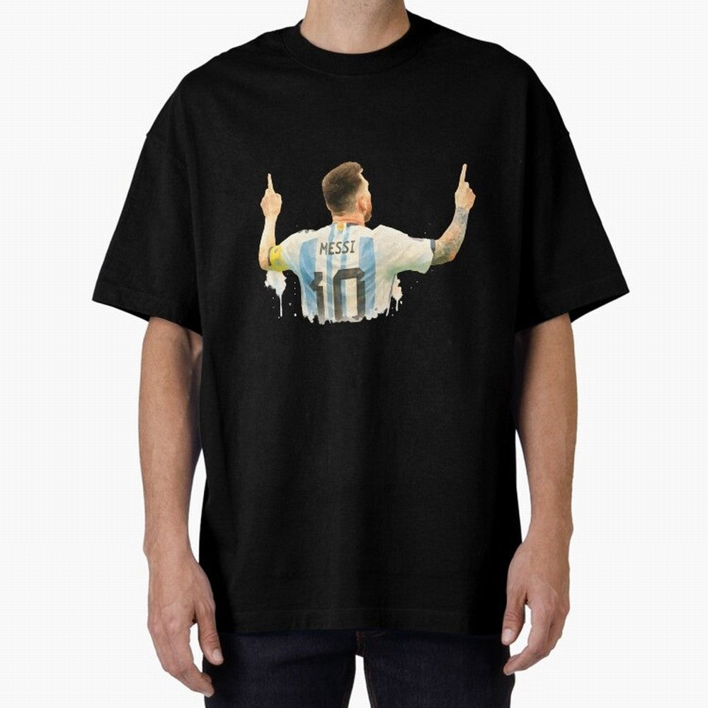 celebration Lionel Messi watercolor illustration Classic T-Shirt Fuel Your Fan Pride for Global Football Passion for FIFA World Cup 2026 USA Canada Mexico, Capturing Messi, France and Portugal, Championship Spirit, Famous Goals, Roaring Crowds and