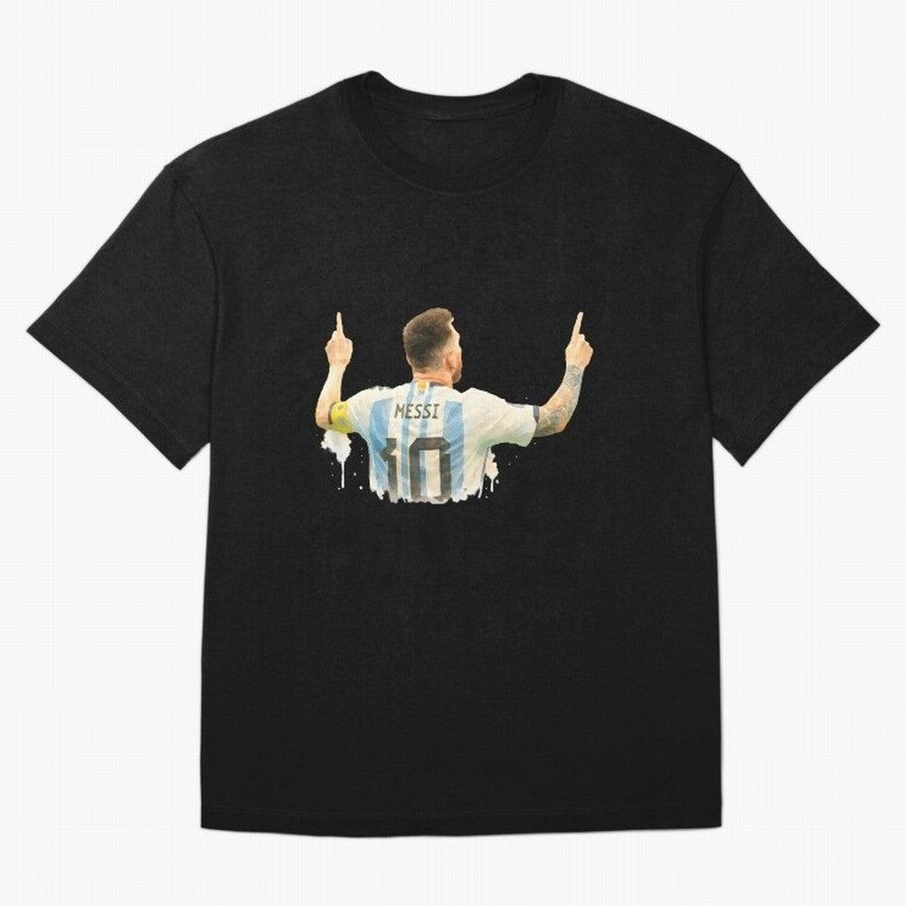 celebration Lionel Messi watercolor illustration Classic T-Shirt Fuel Your Fan Pride for Global Football Passion for FIFA World Cup 2026 USA Canada Mexico, Capturing Messi, France and Portugal, Championship Spirit, Famous Goals, Roaring Crowds and