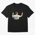 celebration Lionel Messi watercolor illustration Classic T-Shirt Fuel Your Fan Pride for Global Football Passion for FIFA World Cup 2026 USA Canada Mexico, Capturing Messi, France and Portugal, Championship Spirit, Famous Goals, Roaring Crowds and