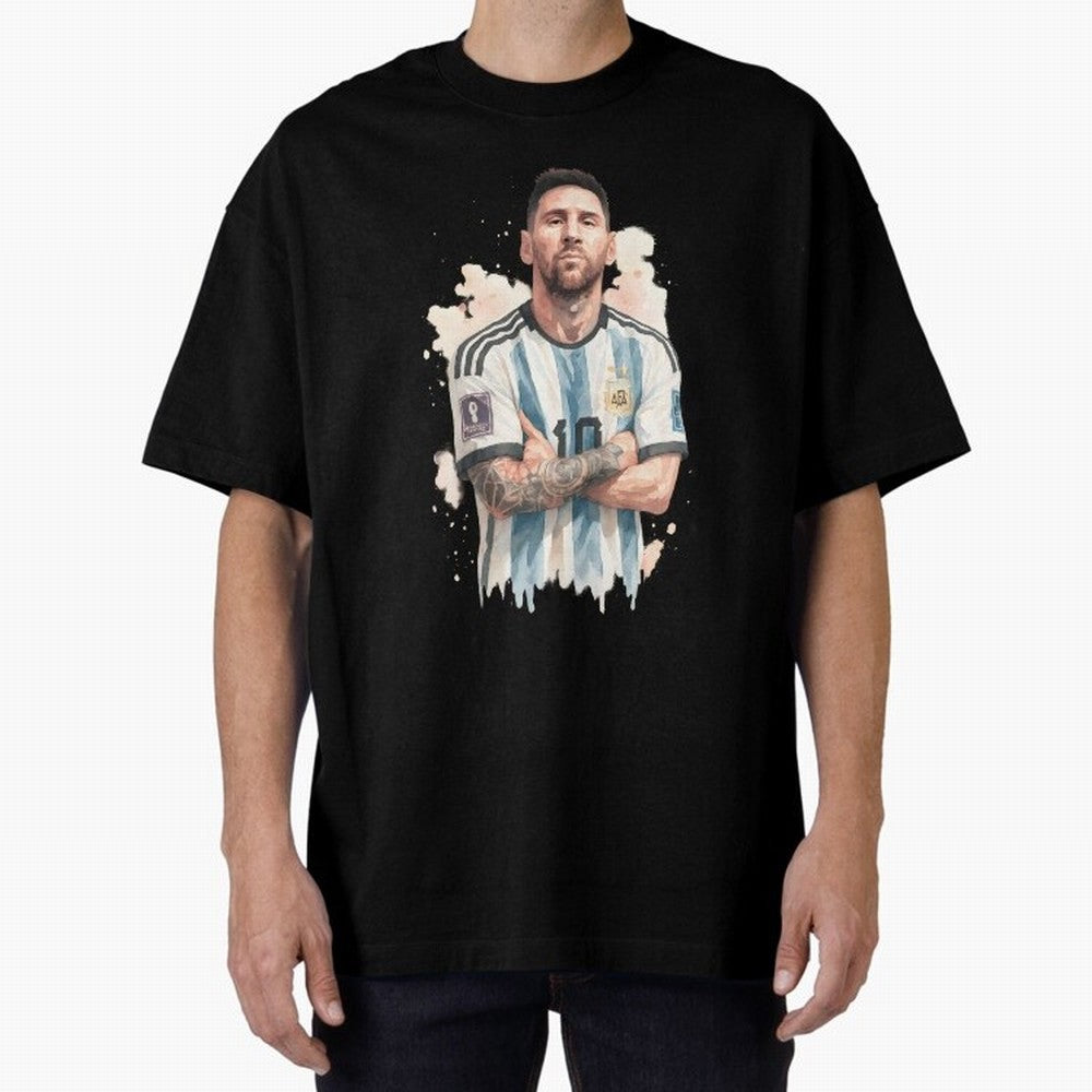 Lionel Messi watercolor illustration Classic T-Shirt Celebrate the Road through FIFA World Cup 2026 Group Stage for Fans of Messi, Neymar and Mbappe and France, Bringing Global Supporter Spirit, Legendary Goals, National Colors and Tournament