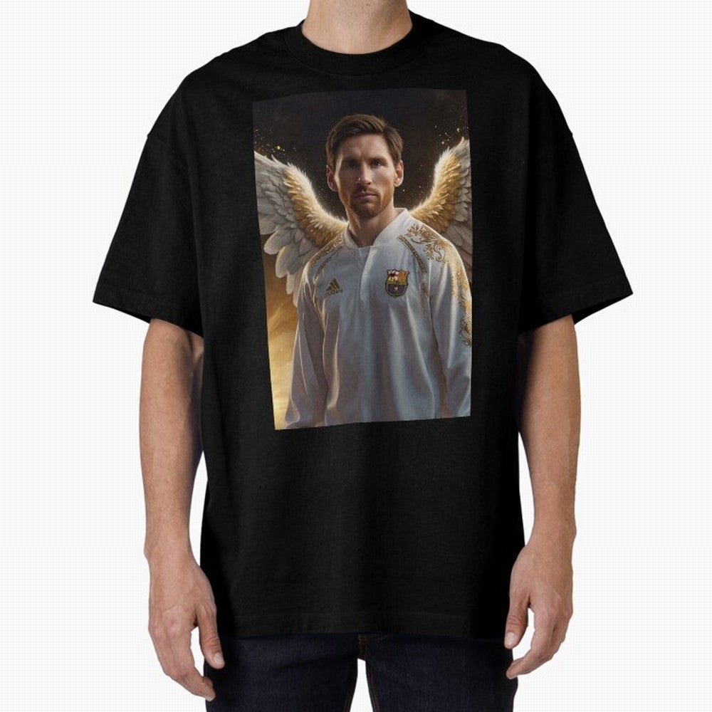 Lionel Messi An Ange Oversized T-Shirt Represent FIFA World Cup 2026 USA Canada Mexico for Fans of CR7 and France and Portugal, Bringing Football Passion, Legendary Performances, Festival Vibes and Supporter Community; Ideal for Fans Who Follow