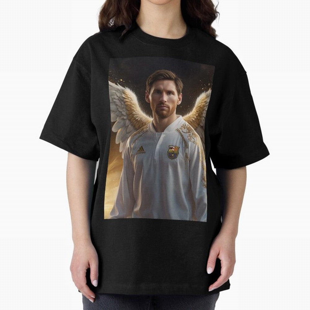 Lionel Messi An Ange Oversized T-Shirt Represent FIFA World Cup 2026 USA Canada Mexico for Fans of CR7 and France and Portugal, Bringing Football Passion, Legendary Performances, Festival Vibes and Supporter Community; Ideal for Fans Who Follow