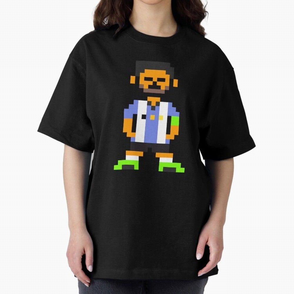 Pixel Pose Messi Oversized T-Shirt Celebrate Unforgettable Nights in FIFA World Cup 2026 Group Stage Spirit, Made for Spain, Mbappe, Championship Spirit, Famous Goals, Roaring Crowds and International Football Unity; Created for Match Day Parties,